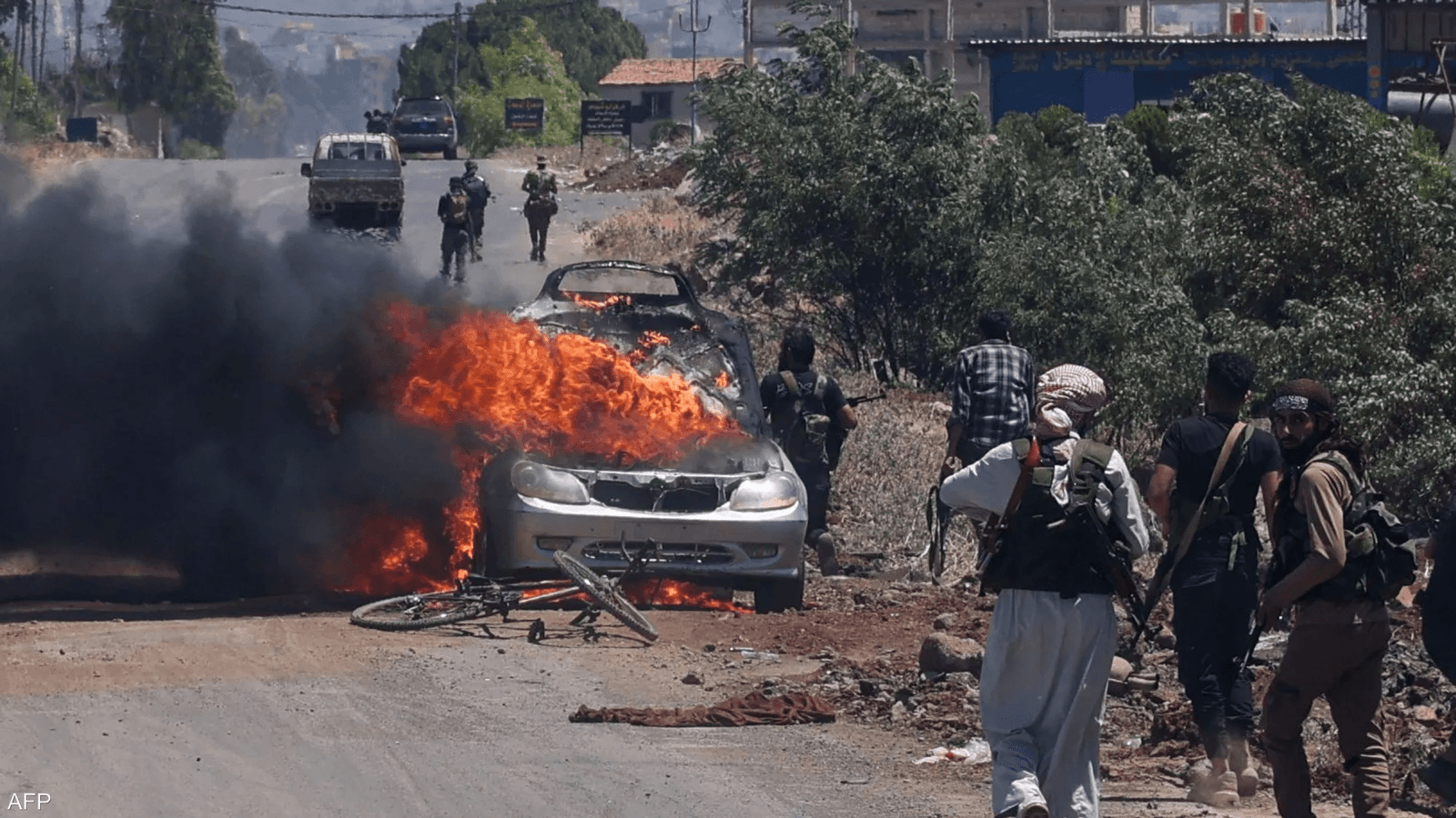 Armed groups attack members of the security forces in Suwayda, Syria, and kill one of them