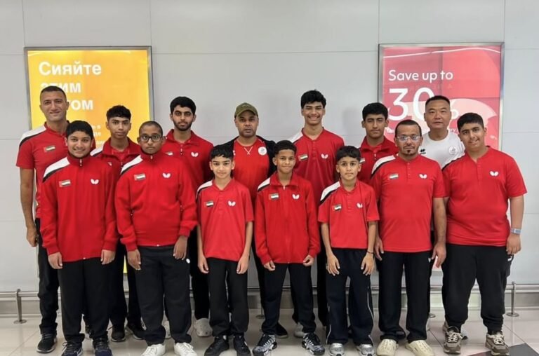 منتخب الإمارات لكرة الطاولة يشارك في البطولة العربية بالمغرب 