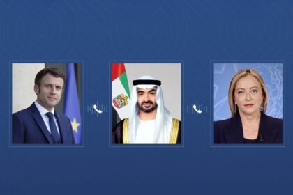 رئيس الدولة يبحث هاتفياً مع الرئيس الفرنسي ورئيسة وزراء إيطاليا علاقات التعاون والتطورات في المنطقة