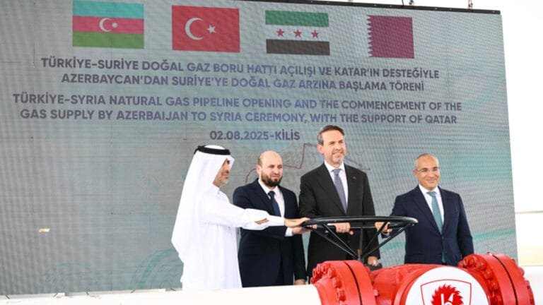 افتتاح خط النقل الإقليمي للغاز بين سوريا وتركيا