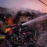 A Russian drone attack cuts off electricity to thousands in Odessa, Ukraine