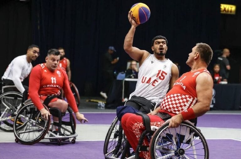 منتخب الإمارات يفوز على كرواتيا في افتتاح مونديال السلة على الكراسي المتحركة