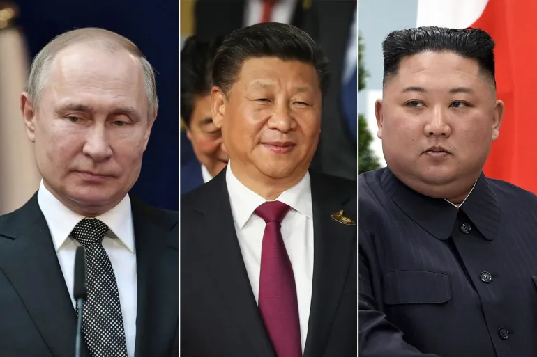Picture and message.. Xi, Putin and Kim meet in China