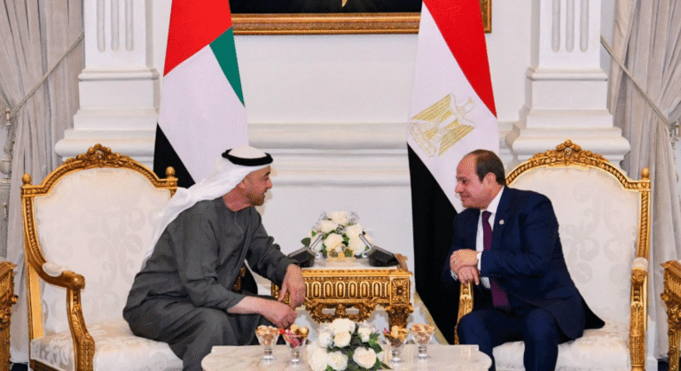 On a fraternal visit.. Mohammed bin Zayed arrives in Cairo