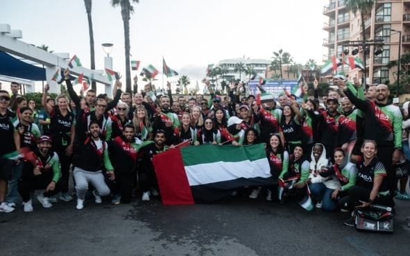 The UAE triathlon team participates in the World Championships in Australia