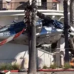 Watch.. A helicopter almost caused a disaster after it crashed near a crowded beach