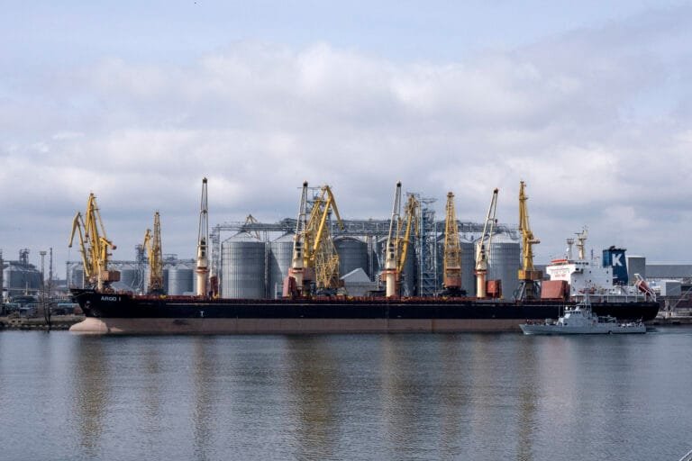 Russian strike on warship maintenance dock in Odessa