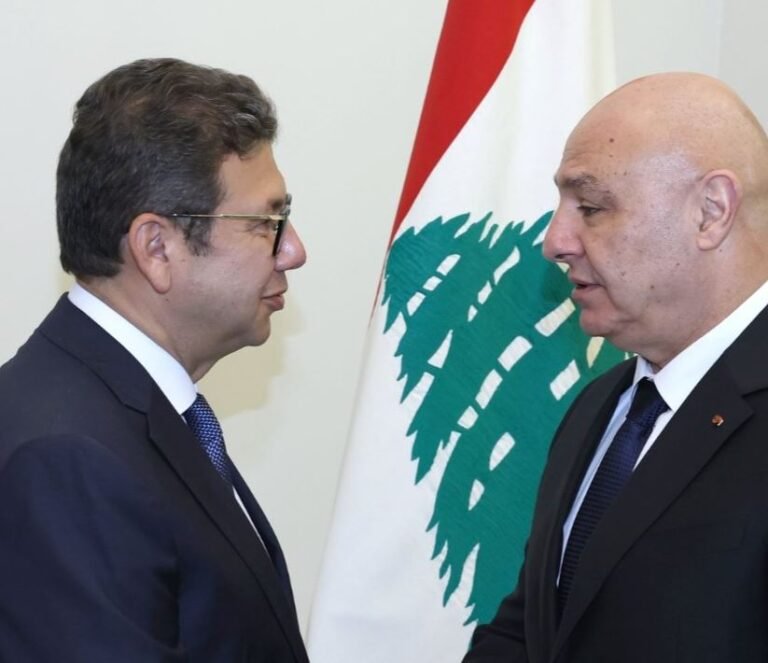 الرئيس اللبناني يستقبل رئيس المخابرات المصرية