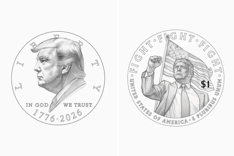 A move that sparked controversy in Washington. A coin bearing Trump's image