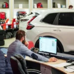 Car showroom in Russia