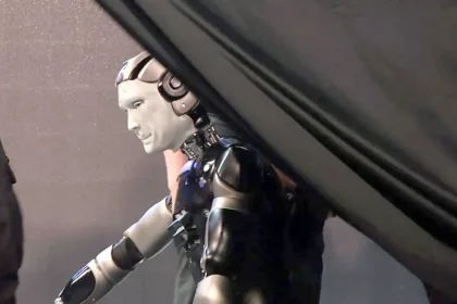 The first Russian humanoid robot collapses on stage during its debut performance