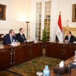 وزير الخارجية المصرى أثناء اللقاء