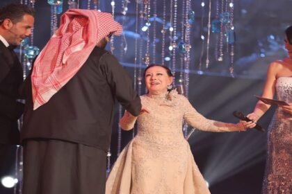 In a rare appearance, Najat Al Saghira is a guest of honor in the heart of the new Egyptian capital.