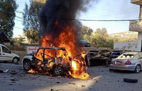 مسيرة إسرائيلية تستهدف سيارة في النبطية