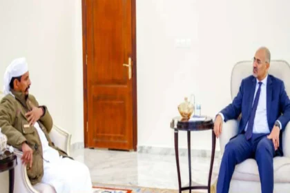 Al-Zubaidi receives the head of the Shabwa Tribes Alliance