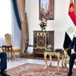 President Sisi receives the Russian Foreign Minister during the Russia-Africa Forum