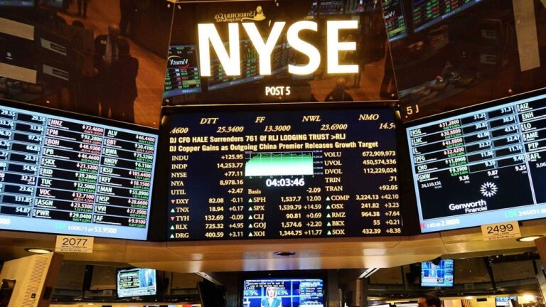 The New York Stock Exchange suffers sharp losses due to the continued contraction of the manufacturing sector.