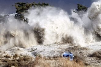 After the danger passed, Korea ended its storm and tsunami alerts in four regions.