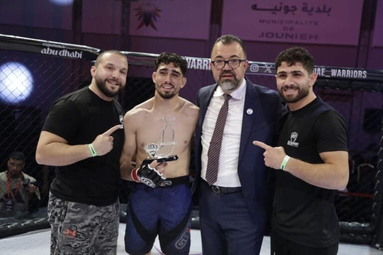 Among the "Emirates Warriors".. George Eid wins the title of the main fight in "The Road to Abu Dhabi"