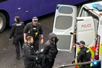 Breaking news: Video shows chaos at Heathrow Airport after pepper spray attack.