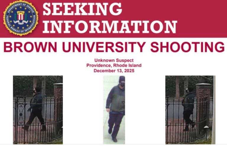 Manhunt in Rhode Island: $50,000 reward offered for information leading to the capture of the Brown University massacre perpetrator