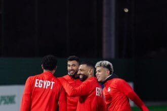 Egypt's national team concludes preparations for the match against Ivory Coast.. Trezeguet participates in group training