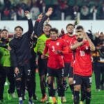 فرحة لاعبي منتخب مصر بعد الفوز على كوت ديفوار