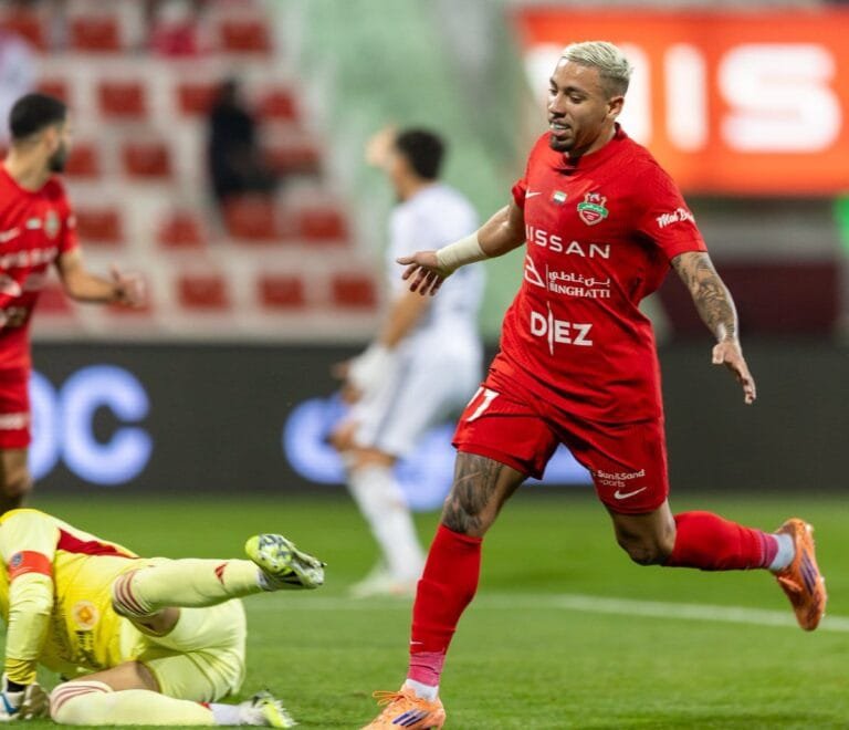 Shabab Al Ahli continue their pursuit of Al Ain with a 3-0 win against Ajman in the UAE league