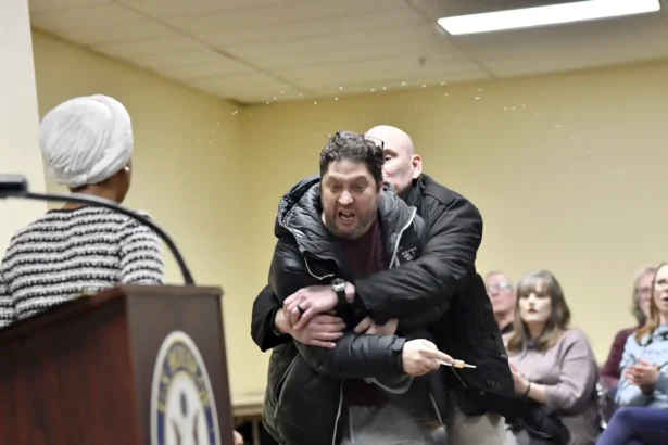 Representative Ilhan Omar was attacked with an unknown substance during a public meeting in Minneapolis