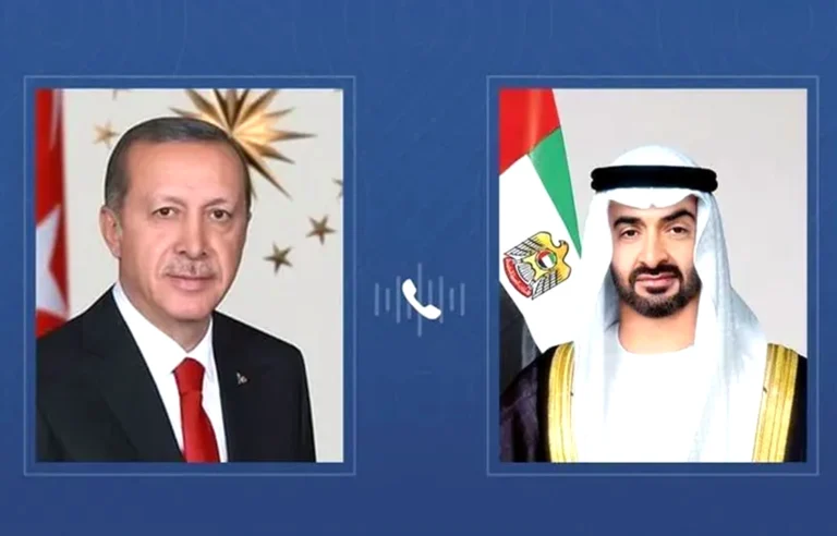 The President of the UAE and the Turkish President discuss regional developments
