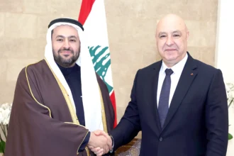 رئيس لبنان جوزاف عون ووخارجية قطر محمد الخليفي