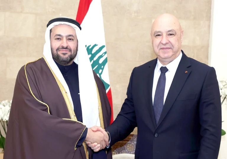رئيس لبنان جوزاف عون ووخارجية قطر محمد الخليفي