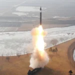 Pyongyang escalates military tensions by testing a medium-range ballistic missile.