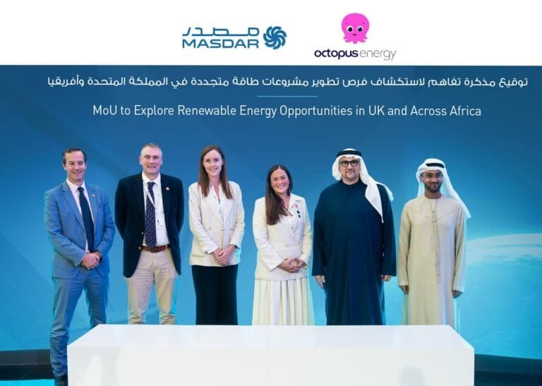 To develop clean energy systems in the UK and Africa. Masdar and Octopus sign a strategic partnership