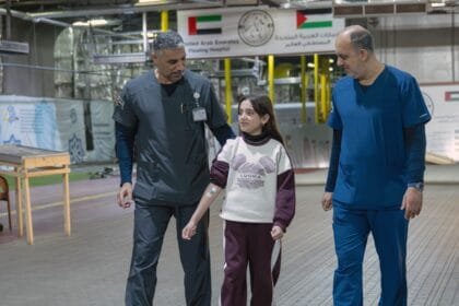 The Gentleman Knight 3.. The UAE floating hospital gives hope to a Palestinian girl