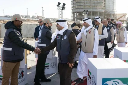 The Gentleman Knight 3.. The humanitarian ship "Mother of the Emirates" arrives at the port of Al-Arish