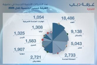 خلال 2025.. الشركات الهندية تتصدر قائمة الأعضاء الجدد في غرفة تجارة دبي
