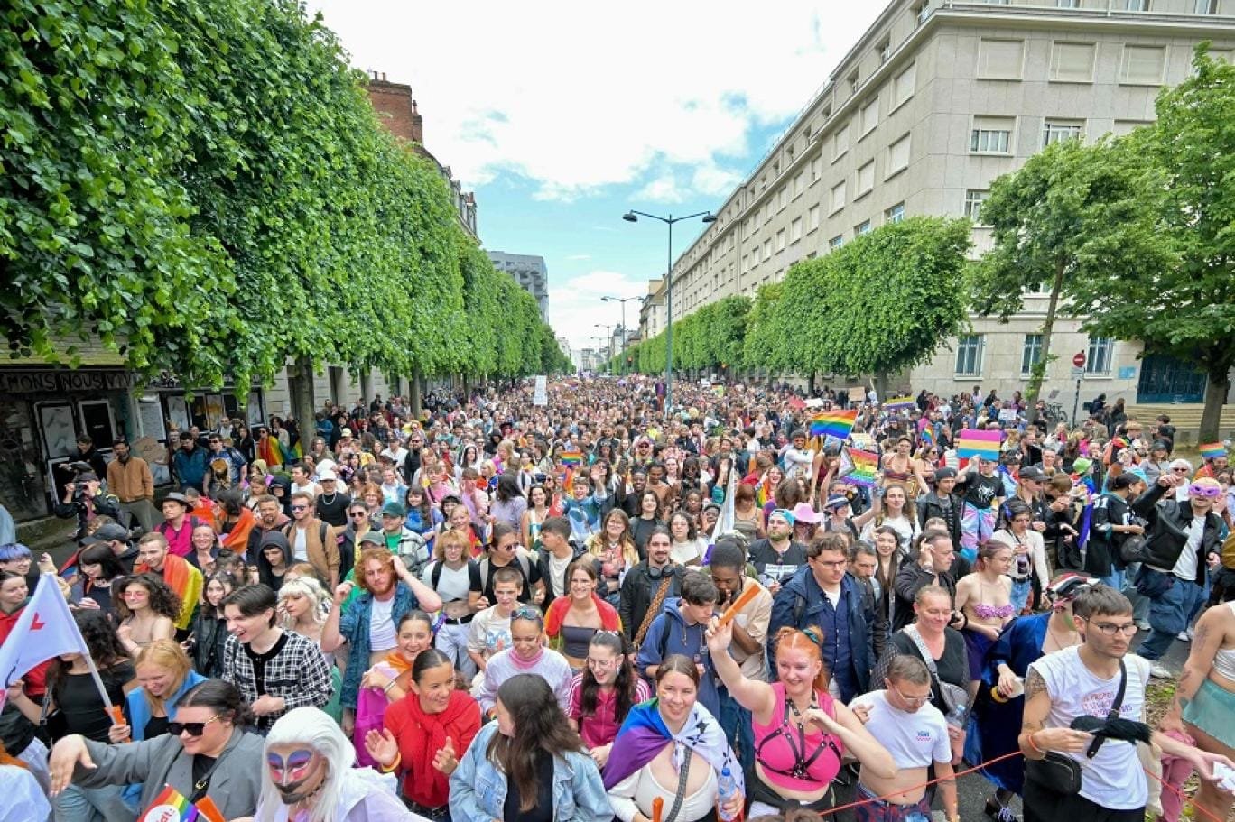 Thousands demonstrate in Lyon, France, after the killing of a far-right activist.