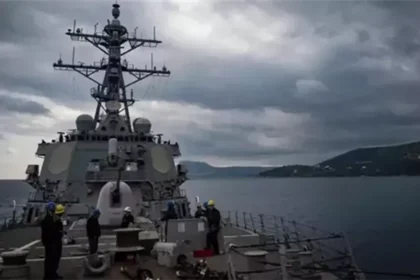 Two US warships collided during a resupply operation at sea off the coast of South America.