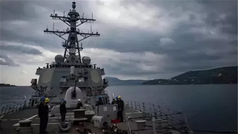 Two US warships collided during a resupply operation at sea off the coast of South America.