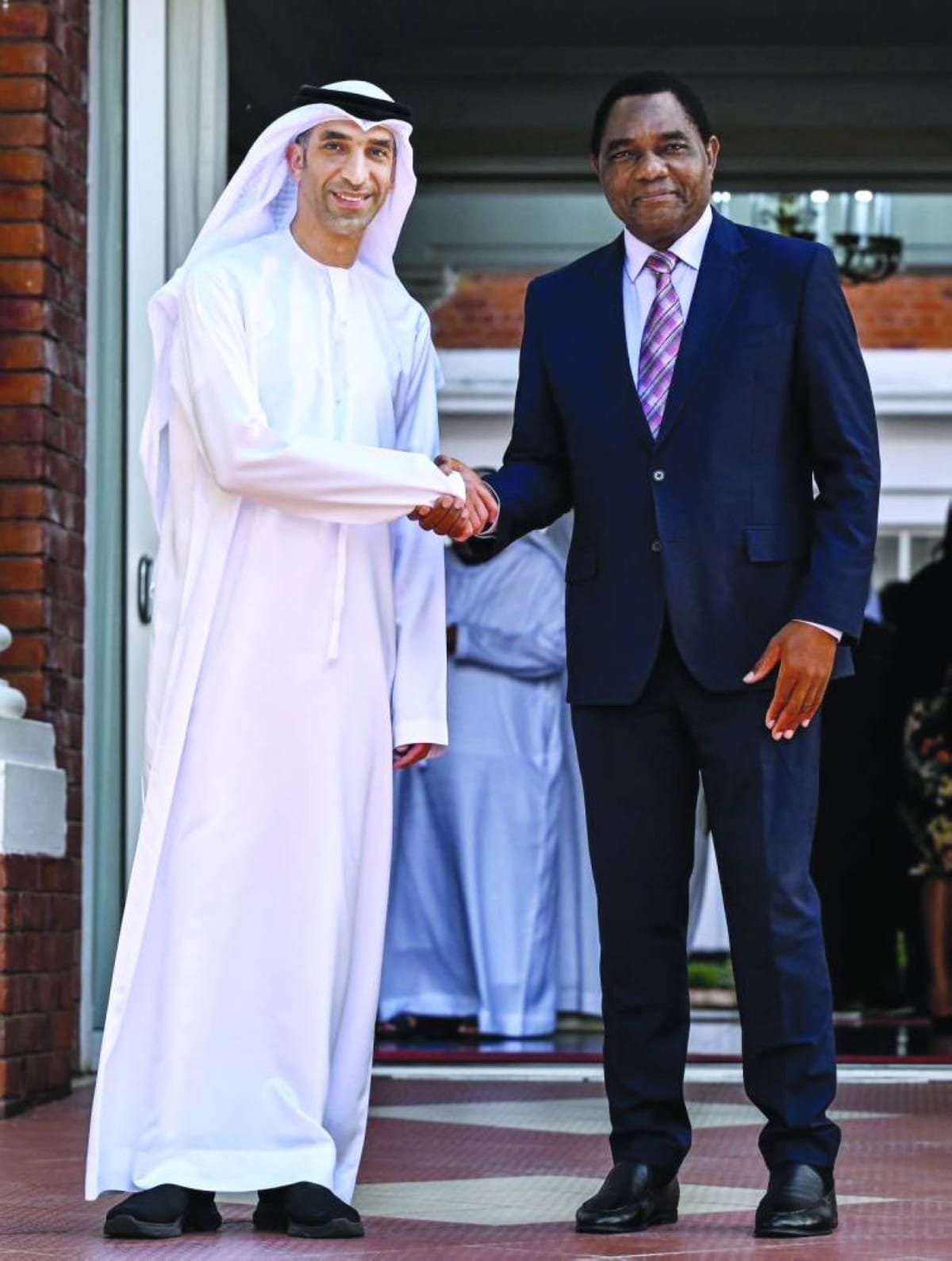 The UAE and Zambia discuss strengthening trade and investment relations.