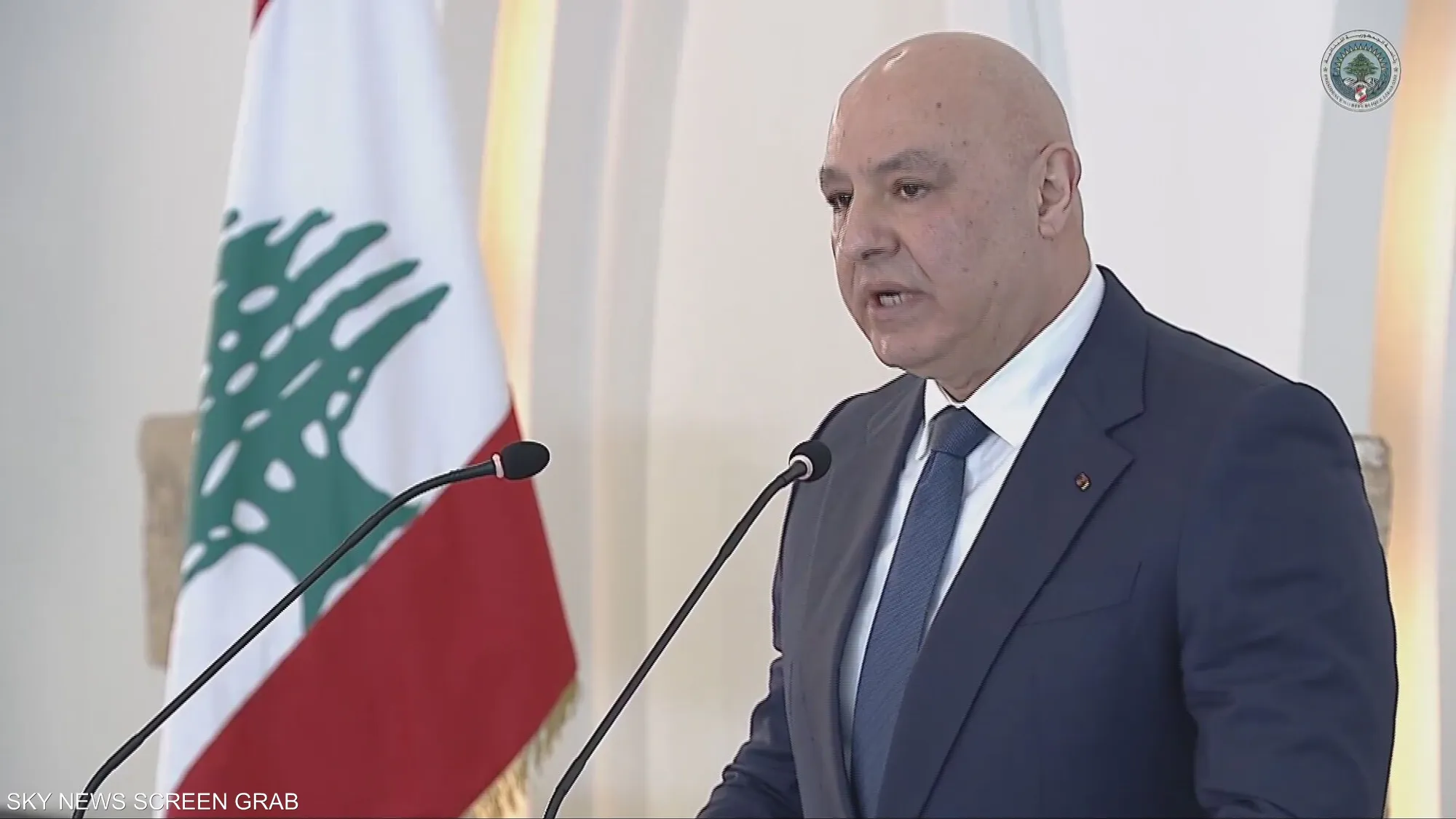 The Lebanese president receives a message from the US regarding Israel not escalating its actions against Lebanon.