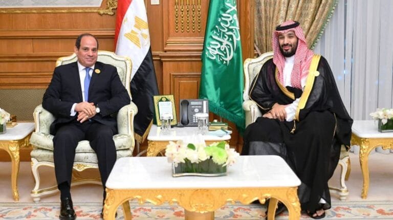 Sisi and the Saudi Crown Prince, speaking from Jeddah, stressed the need to avoid escalation in the region.
