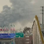 A fire broke out near military and strategic sites in Tehran.