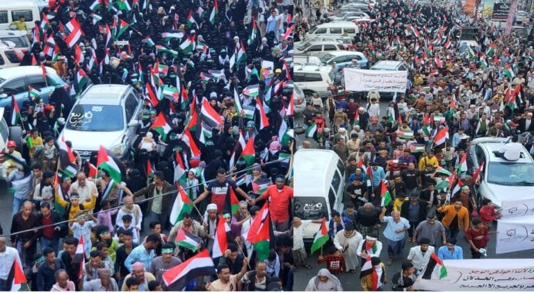 تظاهرات حاشدة في "لحج" ترفض عودة العليمي وتجدد التفويض للزبيدي