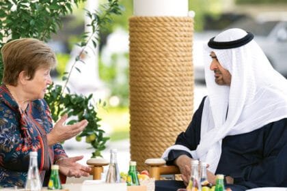 The President of the UAE receives the Director of the International Monetary Fund