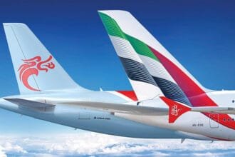 Via «Long Air».. «Emirates Airlines» offers 22 destinations within China