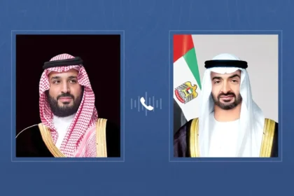 محمد بن زايد وولي العهد السعودي يبحثان هاتفياً التطورات في المنطقة والاعتداءات الإيرانية السافرة