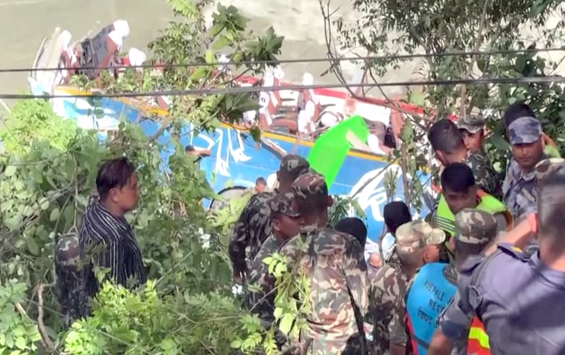 Nepal: 44 people, including foreign tourists, killed and injured after a bus plunged into a glacier