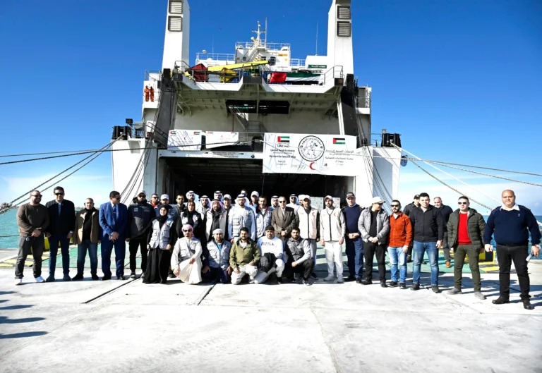 وصول سفينة إماراتية إلى ميناء العريش محملة بـ4 آلاف طن مساعدات لغزة